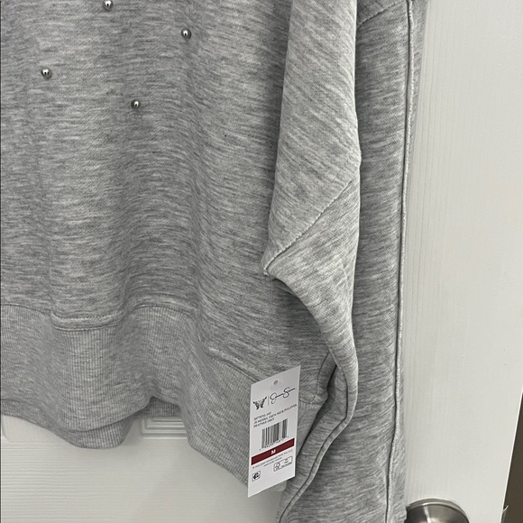 Jessica Simpson Gray Studded Top - Picture 2 of 4